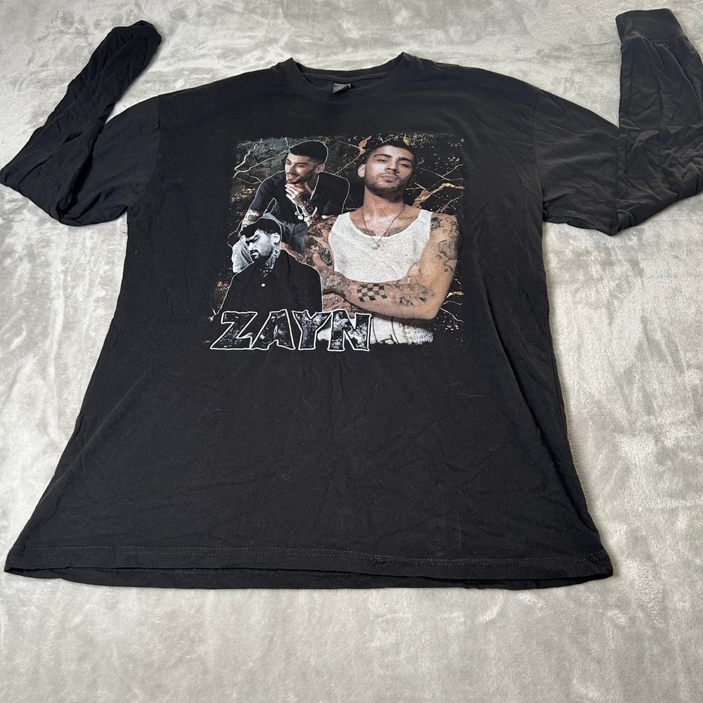 Zayn Malik Adult Size XL Black Red Live Tour 2025 Graphic T-Shirt